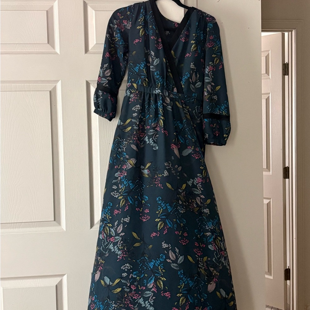 Banana Republic V-Neck Long Sleeve Maxi Dress
